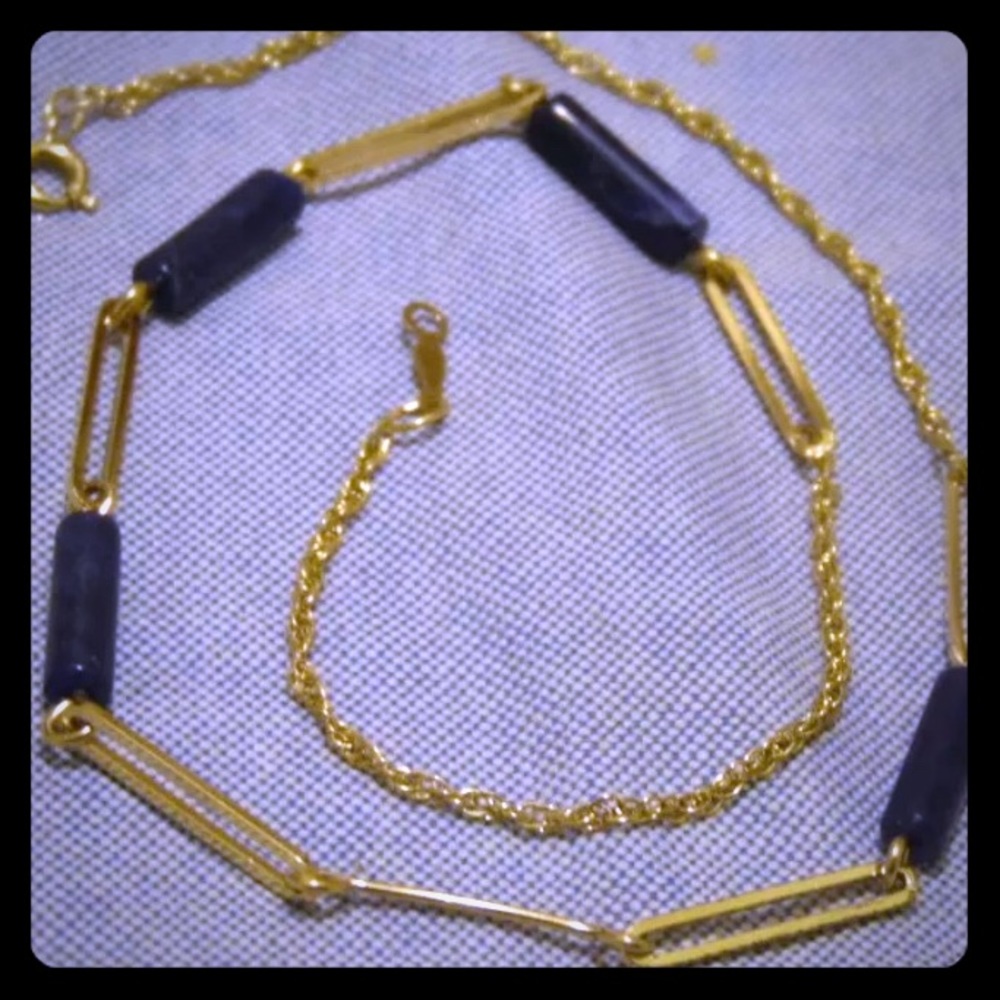 Van Dell 1/20 12K Yellow GF Lapis Lazuli 4mm 16”